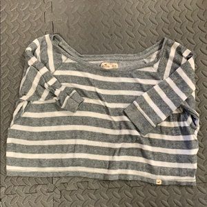 Grey and white stripped long sleeve